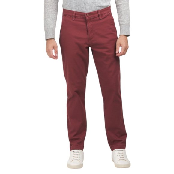 Levi's XX Men's Chino Relaxed Taper Fit Pants Size 32x32 Maroon Red Holiday NWT - Picture 2 of 6